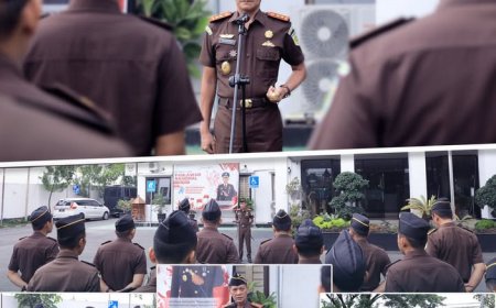 Apel Pagi Yang Dipimpin Kepala Kejaksaan Negeri Kabupaten Madiun