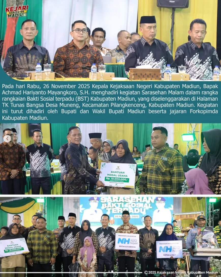 Sarasehan Malam dalam rangka rangkaian Bakti Sosial terpadu (BST) Kabupaten Madiun