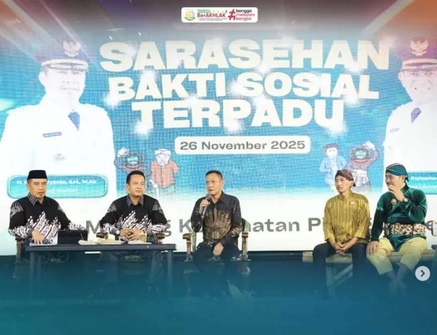 Sarasehan Malam dalam rangka rangkaian Bakti Sosial terpadu (BST) Kabupaten Madiun