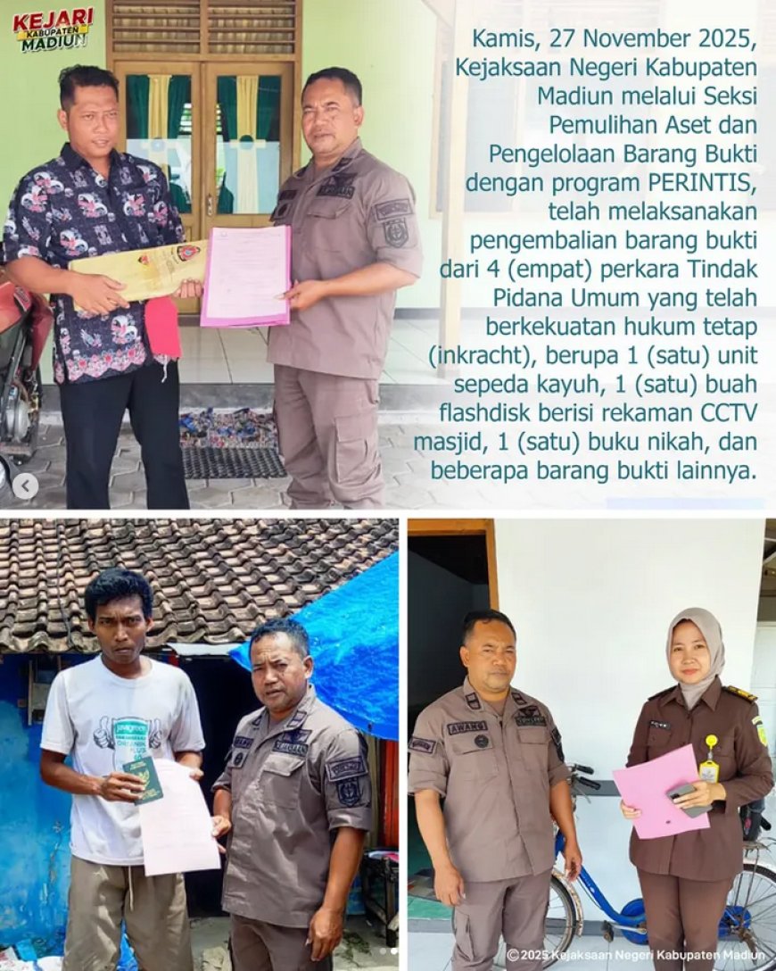 Pengembalian Barang Bukti Gratis (Perintis)