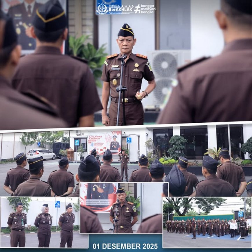 Apel Pagi Yang Dipimpin Kepala Kejaksaan Negeri Kabupaten Madiun