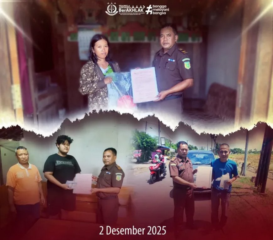 Seksi Pemulihan Aset dan Pengelolaan Barang Bukti dengan program PERINTIS, telah melaksanakan pengembalian barang bukti dari 3 (tiga) perkara Tindak Pidana Umum yang telah berkekuatan hukum tetap (inkracht)