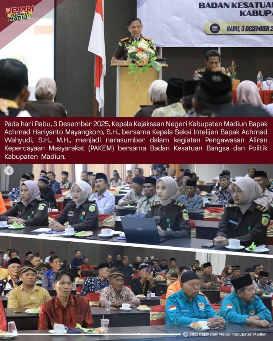 Pengawasan Aliran Kepercayaan Masyarakat (PAKEM) Kejaksaan Negeri Kabupaten Madiun