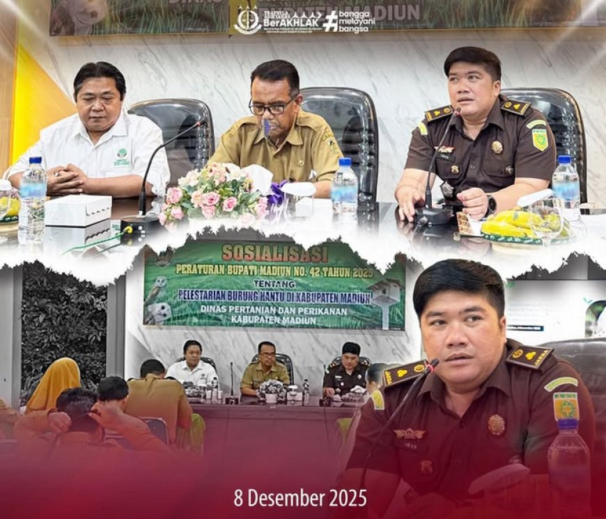 Sosialisasi Peraturan Bupati Madiun Nomor 42 Tahun 2025 oleh Kepala Seksi Perdata dan Tata Usaha Negara Kejaksaan Negeri Kabupaten Madiun
