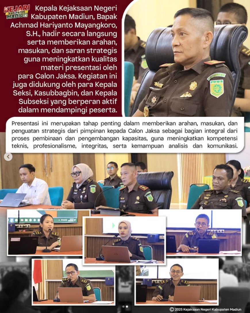 Presentasi Calon Pegawai Negeri Sipil Formasi Penelaah Penuntutan dan Penegakan Hukum (Calon Jaksa Ahli Pertama)