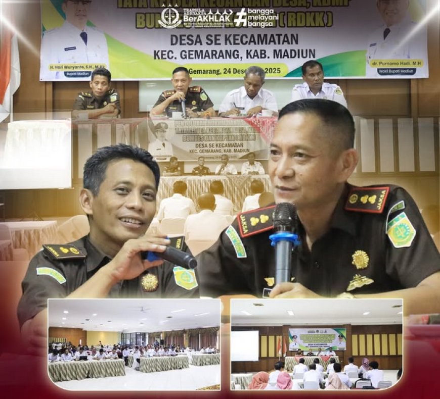 Penyuluhan Hukum Tata Kelola Keuangan Desa, KDMP, BUMDES dan RDKK Desa Se Kecamatan Gemarang Tahun 2025