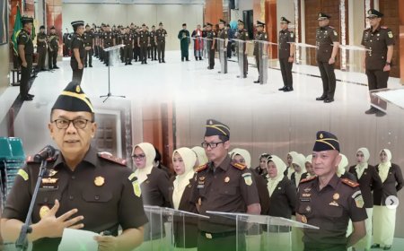 Upacara Pelantikan dan Pengambilan Sumpah Jabatan Pejabat Eselon III di wilayah hukum Kejaksaan Tinggi Jawa Timur