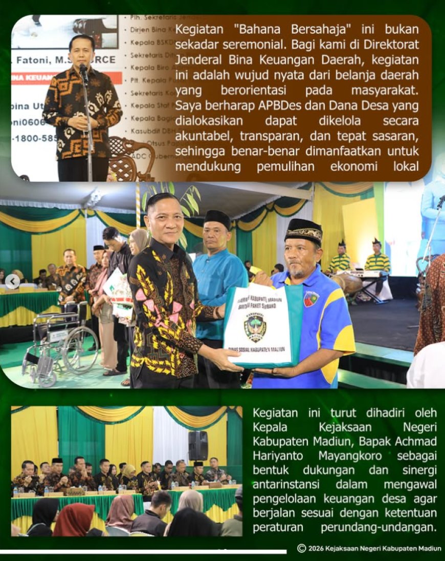 Sarehan dalam acara Bahana Bersahaja yang diselenggarakan oleh Pemerintah Kabupaten Madiun