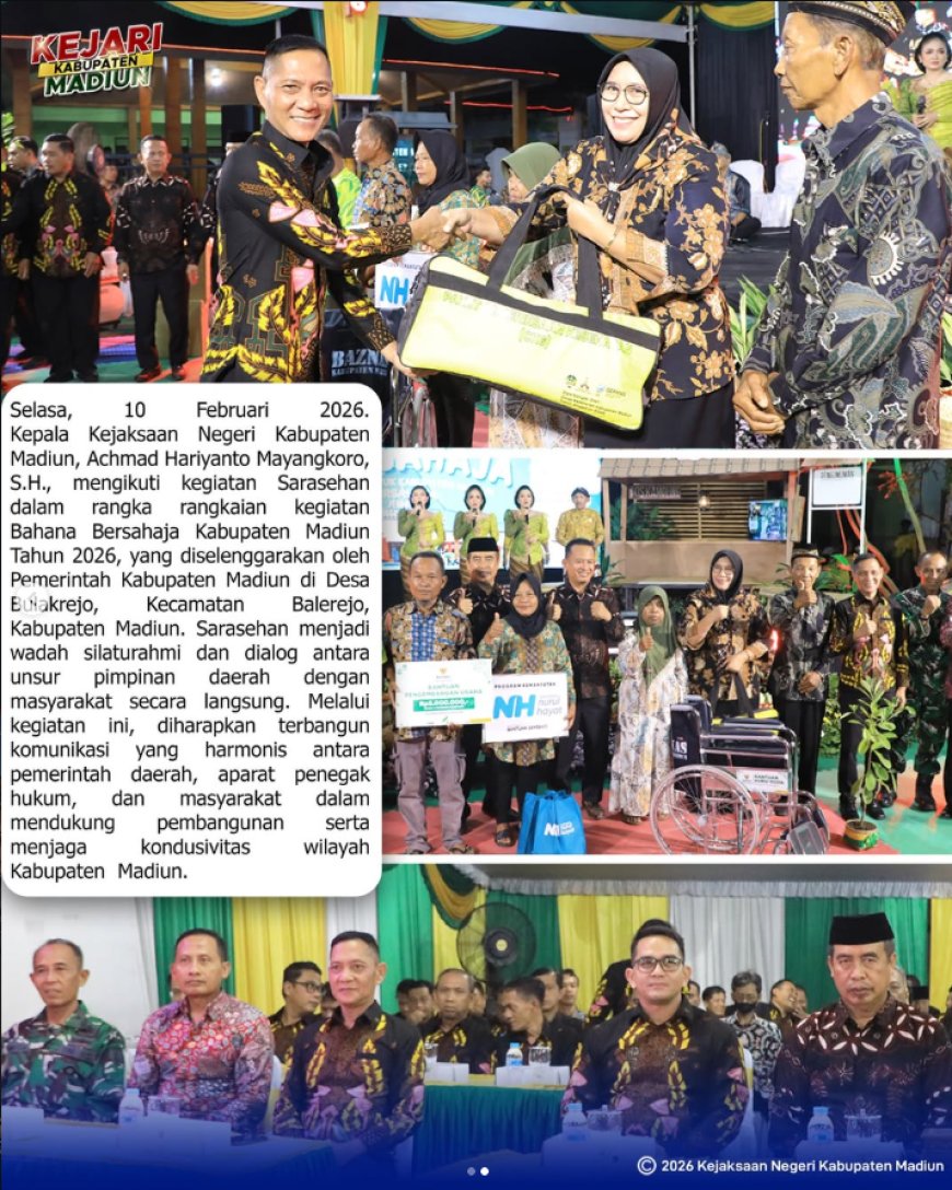 Sarasehan dalam rangka rangkaian kegiatan Bahana Bersahaja Kabupaten Madiun Tahun 2026
