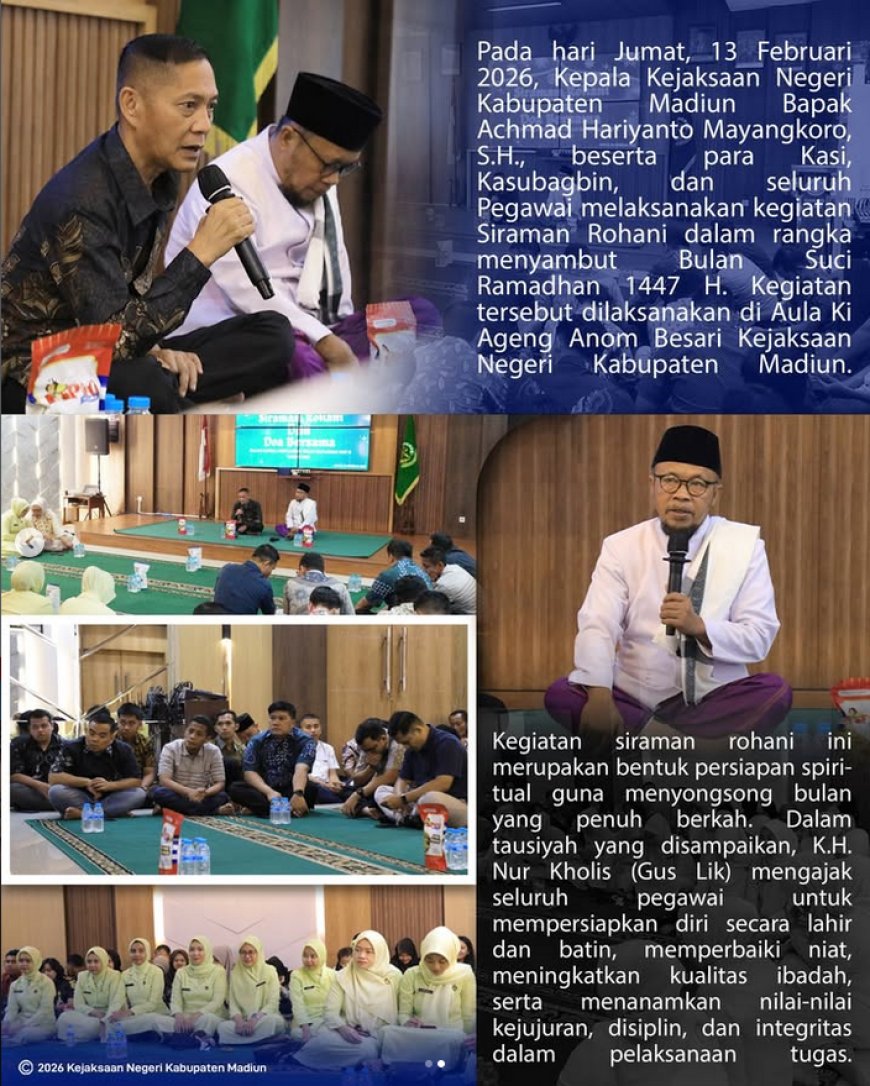 Siraman Rohani dalam rangka menyambut Bulan Suci Ramadhan 1447 H