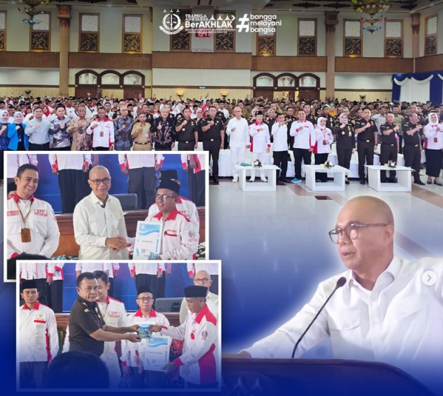 Penandatanganan Perjanjian Kerja Sama Program Jaksa Garda Desa antara Kejaksaan Republik Indonesia dengan Pemerintah Desa se-Provinsi Jawa Timur