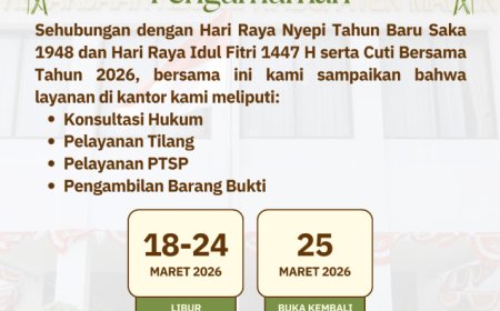 Pengumuman Cuti Bersama Kejaksaan Negeri Kabupaten Madiun