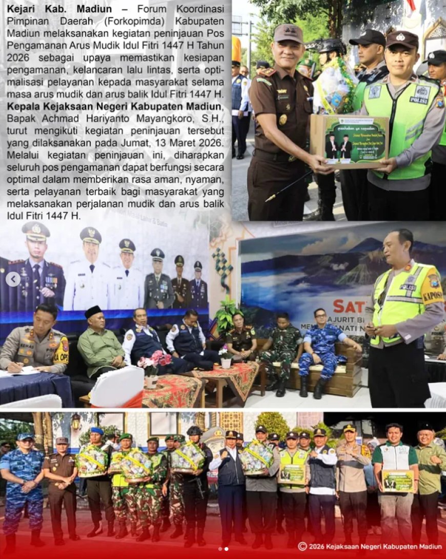 Peninjauan Pos Pengamanan Arus Mudik Idul Fitri 1447 H Tahun 2026