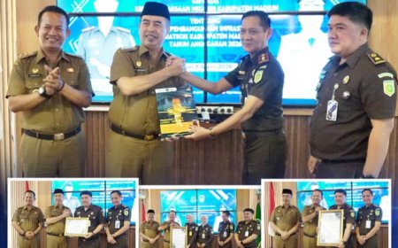 Kejaksaan Negeri Kabupaten Madiun Menerima Penghargaan dari Pemerintah Kabupaten Madiun