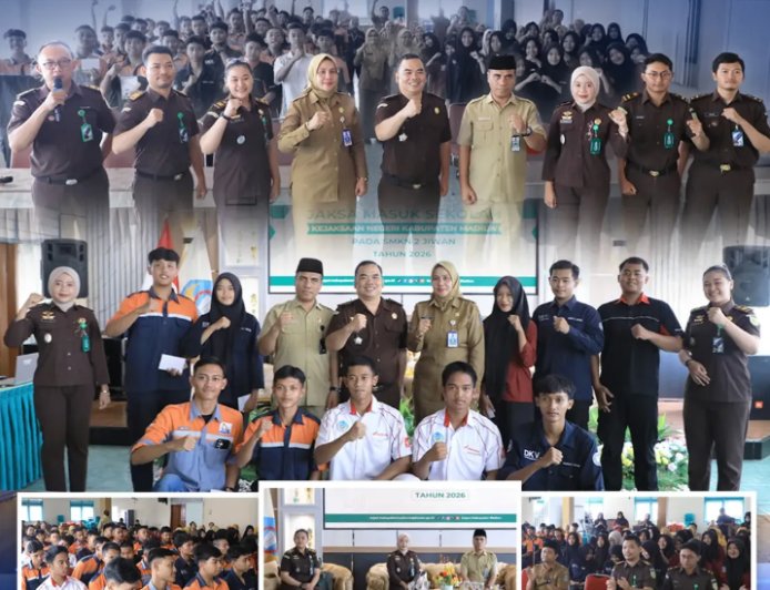 Kejaksaan Negeri Kabupaten Madiun terus menunjukkan komitmennya dalam membangun kesadaran hukum sejak dini melalui program Jaksa Masuk Sekolah