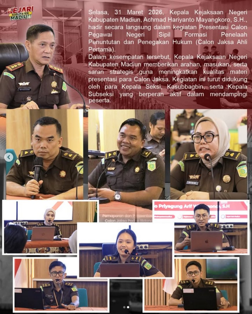 Presentasi Calon Pegawai Negeri Sipil Formasi Penelaah Penuntutan dan Penegakan Hukum (Calon Jaksa Ahli Pertama)