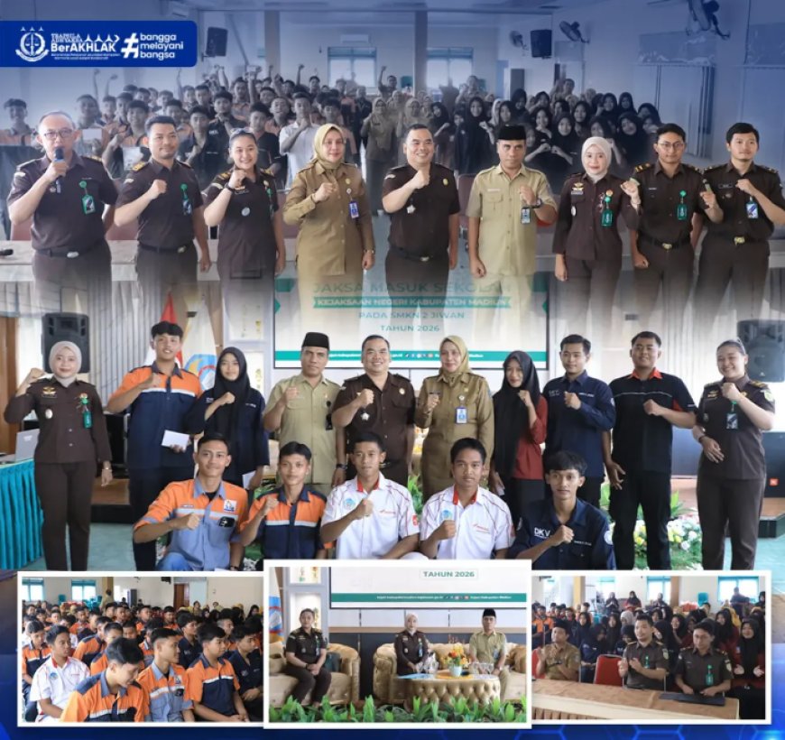 Kejaksaan Negeri Kabupaten Madiun terus menunjukkan komitmennya dalam membangun kesadaran hukum sejak dini melalui program Jaksa Masuk Sekolah