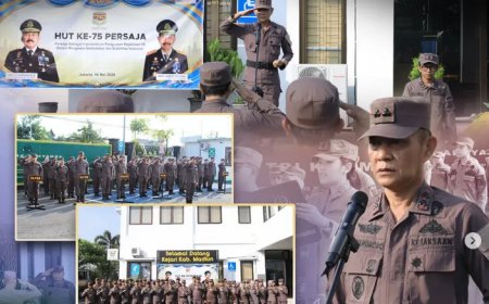 Upacara Peringatan Hari Ulang Tahun Persatuan Jaksa Indonesia (PERSAJA) ke-75