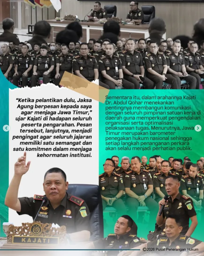 Kajati Jatim Satukan Langkah Kajari dan Jajaran se-Jatim, Kirim Pesan Kuat soal Penegakan Hukum
