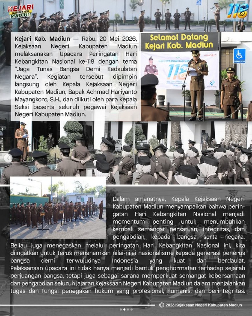 Upacara Peringatan Hari Kebangkitan Nasional ke-118