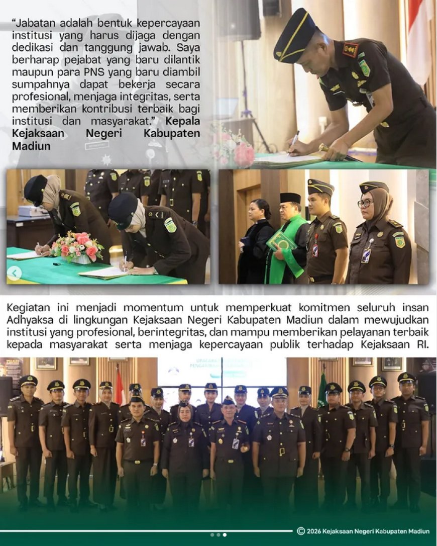 Upacara Pelantikan dan Pengambilan Sumpah Jabatan Kepala Seksi Intelijen serta Pengambilan Sumpah CPNS menjadi PNS