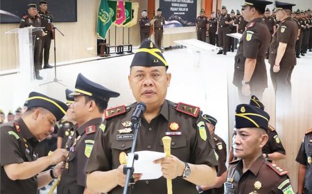 Pelantikan dan Pengambilan Sumpah Jabatan Pejabat Eselon III di lingkungan Kejaksaan Tinggi Jawa Timur