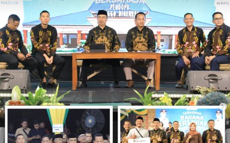 Kepala Kejaksaan Negeri Kabupaten Madiun turut berpartisipasi dalam kegiatan Bakti Harmoni Madiun Bersih, Sehat, dan Sejahtera (Bahana Bersahaja) Tahun 2026