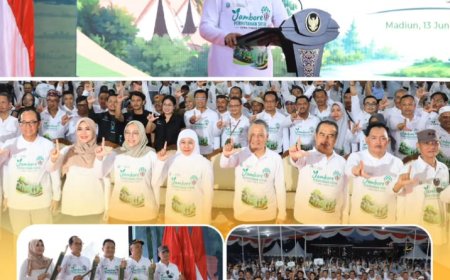 Kepala Kejaksaan Negeri Kabupaten Madiun, Achmad Hariyanto Mayangkoro, S.H., menghadiri kegiatan Jambore Perhutanan Sosial Jawa Timur Tahun 2026