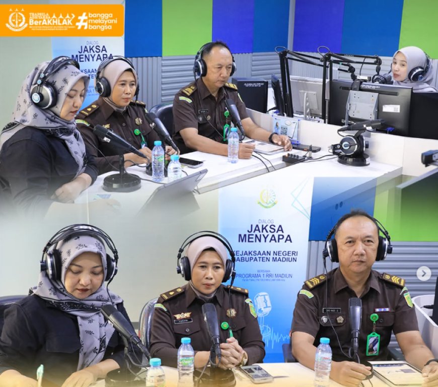 Kejaksaan Negeri Kabupaten Madiun kembali hadir menyapa masyarakat melalui program siaran interaktif "Jaksa Menyapa"