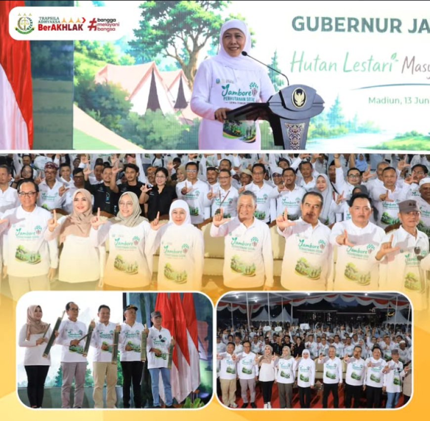 Kepala Kejaksaan Negeri Kabupaten Madiun, Achmad Hariyanto Mayangkoro, S.H., menghadiri kegiatan Jambore Perhutanan Sosial Jawa Timur Tahun 2026
