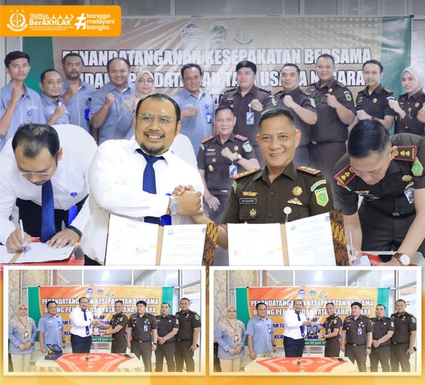 enandatanganan Nota Kesepahaman (Memorandum of Understanding/MoU) antara Bidang Perdata dan Tata Usaha Negara (DATUN) Kejaksaan Negeri Kabupaten Madiun dengan Perusahaan Umum Daerah Air Minum (Perumdam) Tirta Dharma Purabaya Kabupaten Madiun.