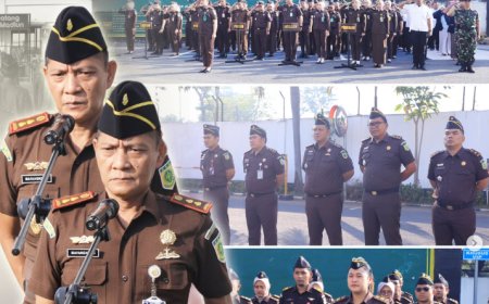 Kepala Kejaksaan Negeri Kabupaten Madiun, Bapak Achmad Hariyanto Mayangkoro, S.H., memimpin pelaksanaan Apel Pagi yang diikuti oleh para Kepala Seksi beserta seluruh pegawai Kejaksaan Negeri Kabupaten Madiun