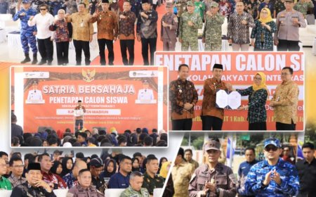 Penetapan Calon Siswa Sekolah Rakyat Terintegrasi Kabupaten Madiun di Gedung Serba Guna Sekolah Rakyat Terintegrasi 1 Kabupaten Madiun