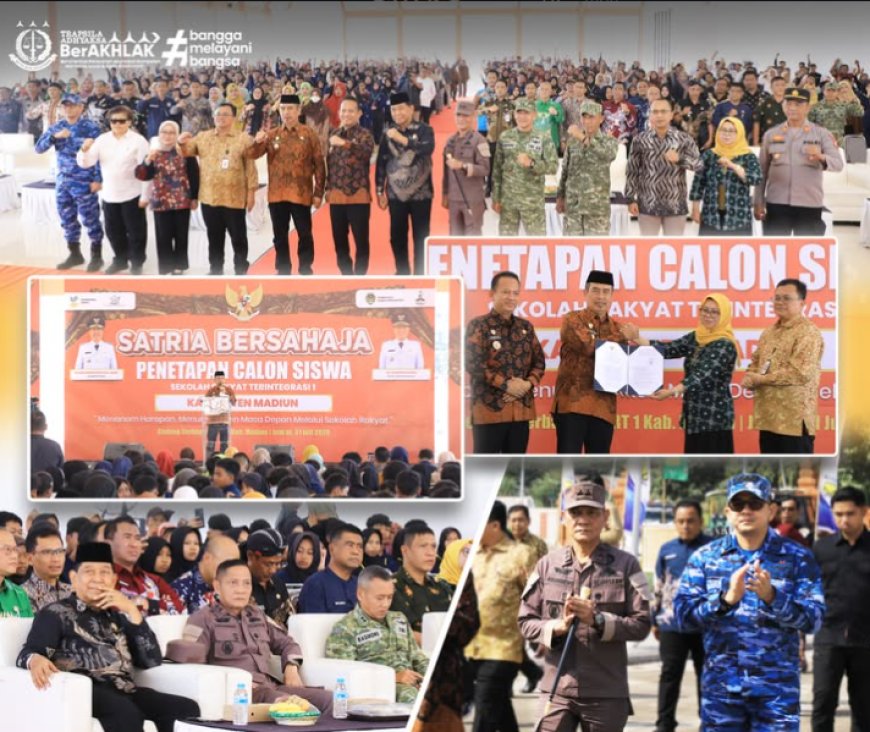 Penetapan Calon Siswa Sekolah Rakyat Terintegrasi Kabupaten Madiun di Gedung Serba Guna Sekolah Rakyat Terintegrasi 1 Kabupaten Madiun