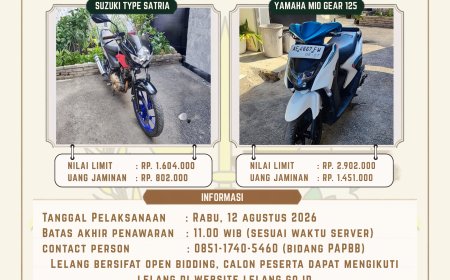 Lelang Serentak Barang Rampasan Negara Kejaksaan Negeri Kabupaten Madiun