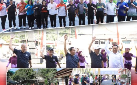 Olahraga Bersama Oditurat Militer III-12 dalam rangka memperingati HUT Ke-81 Kemerdekaan Republik Indonesia