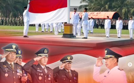 Kepala Kejaksaan Negeri Kabupaten Madiun Bersama Forkopimda Menghadiri Upacara Peringatan Hari Kemerdekaan RI Ke-81