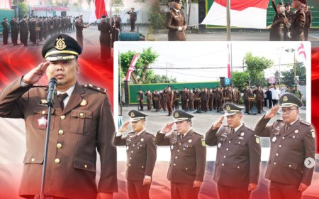 Kejaksaan Negeri Kabupaten Madiun melaksanakan Upacara Peringatan Hari Ulang Tahun ke-81 Kemerdekaan Republik Indonesia