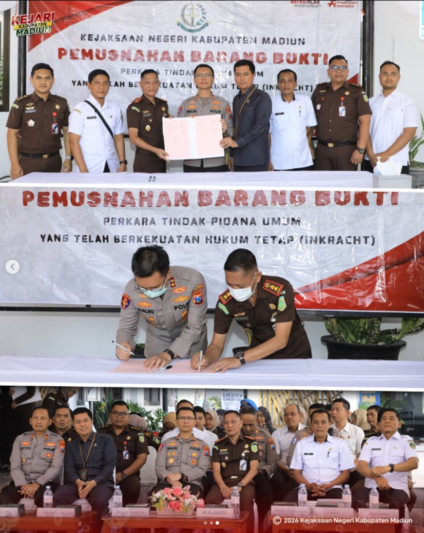Pemusnahan Barang Bukti Tindak Pidana Umum yang telah berkekuatan hukum tetap (Inkracht)
