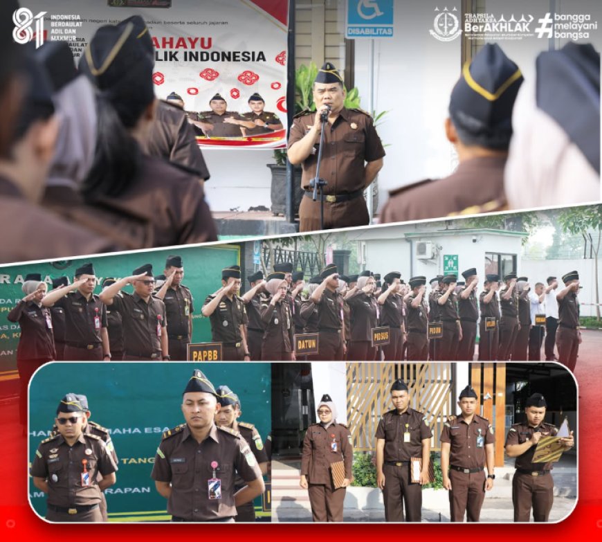 Apel Pagi Kejaksaan Negeri Kabupaten Madiun yang dipimpin Kepala Seksi Tindak Pidana Khusus