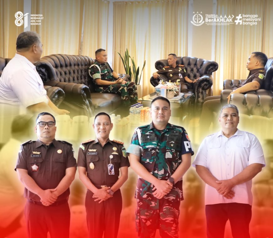 Kepala Kejaksaan Negeri Kabupaten Madiun menerima kunjungan silaturahmi dari Komandan Detasemen Polisi Militer (Dandenpom) V/1 Madiun