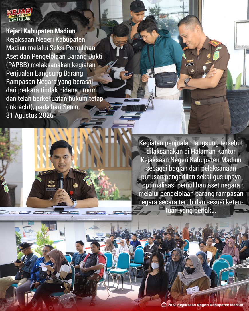 Penjualan Langsung Barang Rampasan Negara dari Perkara Tindak Pidana Umum