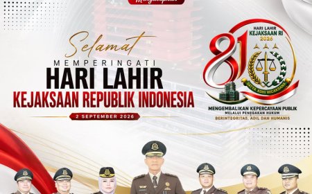 Selamat Hari Lahir Kejaksaan Republik Indonesia Ke-81 Tahun 2026