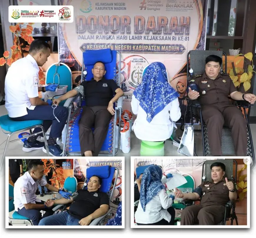 Kegiatan donor darah dalam rangka memperingati Hari Lahir Kejaksaan Republik Indonesia ke-81 Tahun 2026