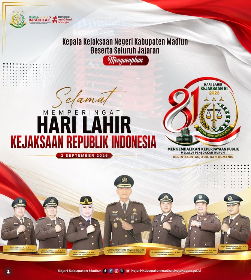 Selamat Hari Lahir Kejaksaan Republik Indonesia Ke-81 Tahun 2026