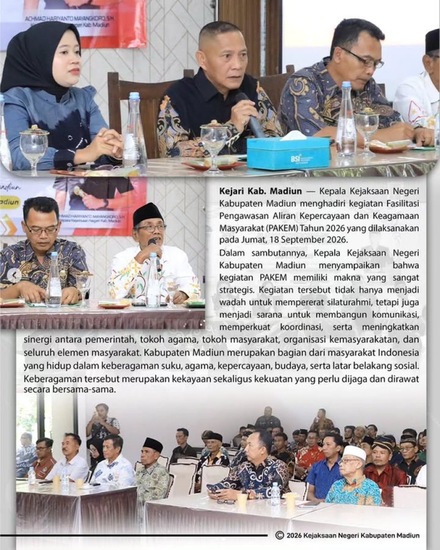 Fasilitasi Pengawasan Aliran Kepercayaan dan Keagamaan Masyarakat (PAKEM) Tahun 2026