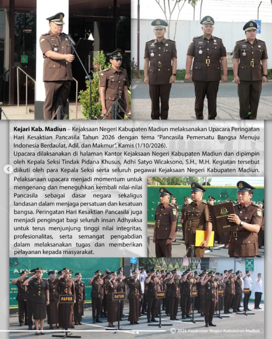 Upacara Peringatan Hari Kesaktian Pancasila Tahun 2026
