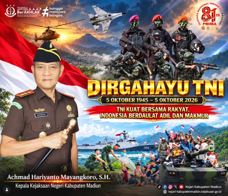 Selamat Hari Ulang Tahun ke-81 Tentara Nasional Indonesia Tahun 2026