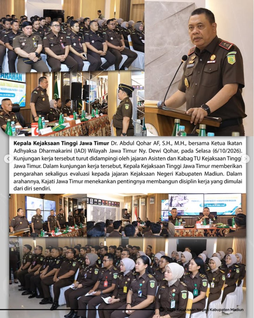 Kunjungan kerja Kepala Kejaksaan Tinggi Jawa Timur pada Kejaksaan Negeri Kabupaten Madiun